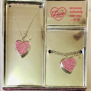 Live Justice Necklace Bracelet Set NWT